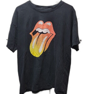 Rolling Stones Modem Vintage Band T-Shirt Black 1978 Tour Size Large